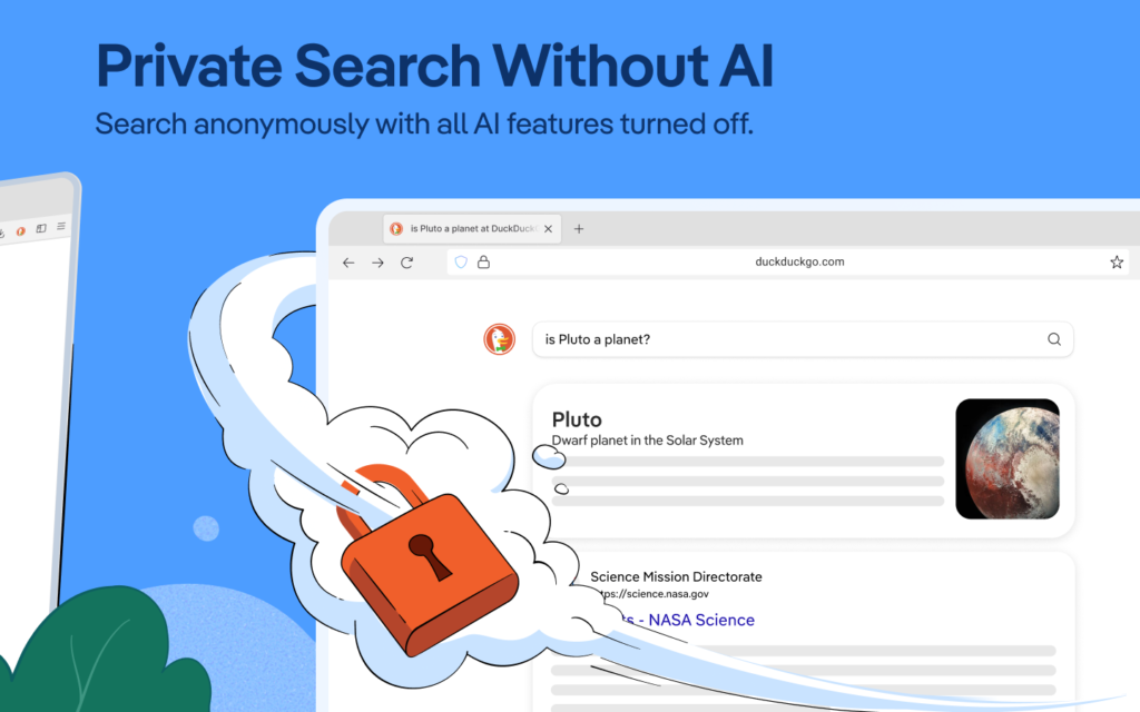 DuckDuckGo aposta em busca sem IA e cresce após mudanças no Google 3 Extensão do DuckDuckGo para busca sem IA em navegadores
