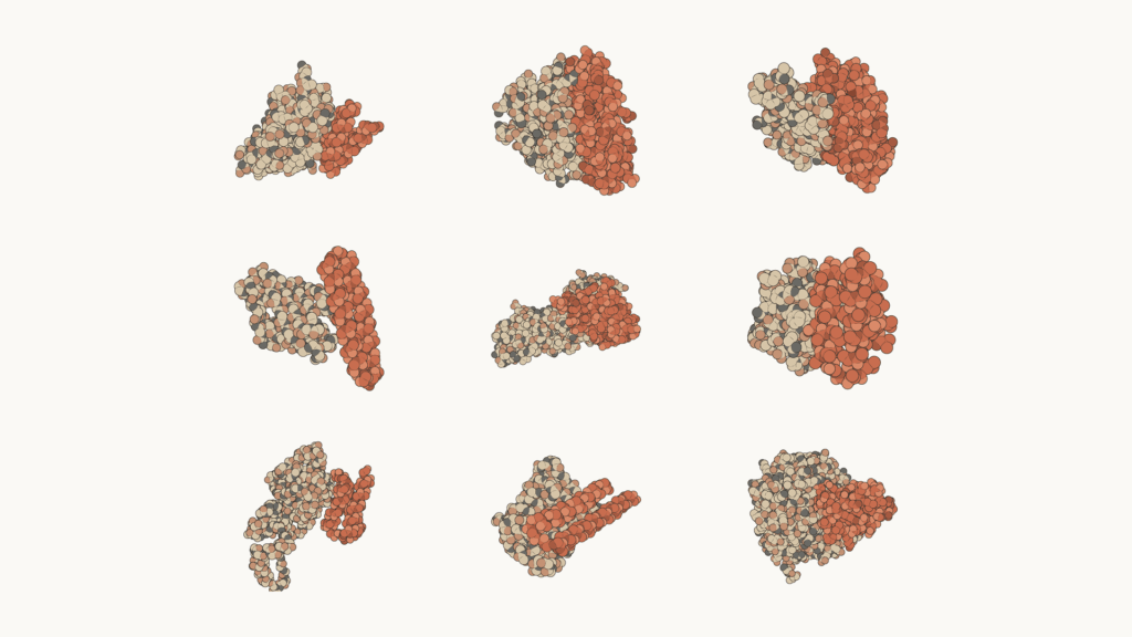 Claude Fable 5 chega com IA Mythos segura 6 Complexos de proteínas desenhados pelo Claude Mythos 5 para pesquisa biomédica