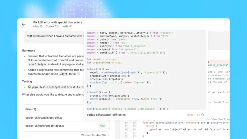 Codex da OpenAI acessa arquivos locais e executa tarefas de programação