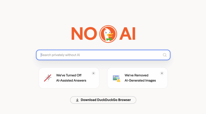 DuckDuckGo apresenta experiência de busca sem inteligência artificial
