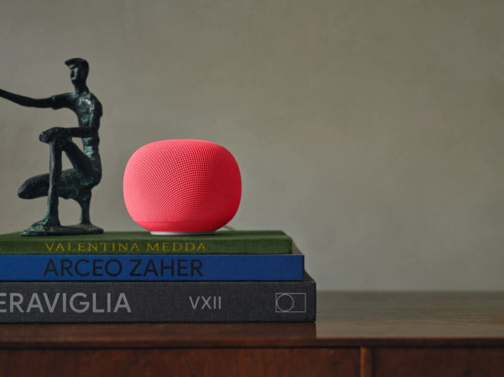 Google Home Speaker chega com Gemini e IA 2 Google Home Speaker com Gemini em cor Berry para casa inteligente
