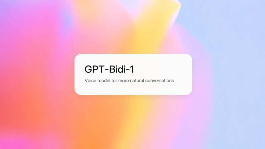 GPT-Bidi-1 deve melhorar o modo de voz do ChatGPT com áudio bidirecional