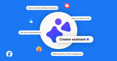 Interface do novo assistente de criadores com IA do Facebook com dados de desempenho e recomendações personalizadas