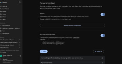 Controles de personalização do Gemini com contexto pessoal e apps conectados