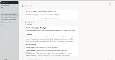 Interface do Microsoft Scout com automações e opções de agente de IA