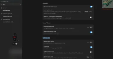 Voz em tempo real no Codex com configurações para desenvolvedores