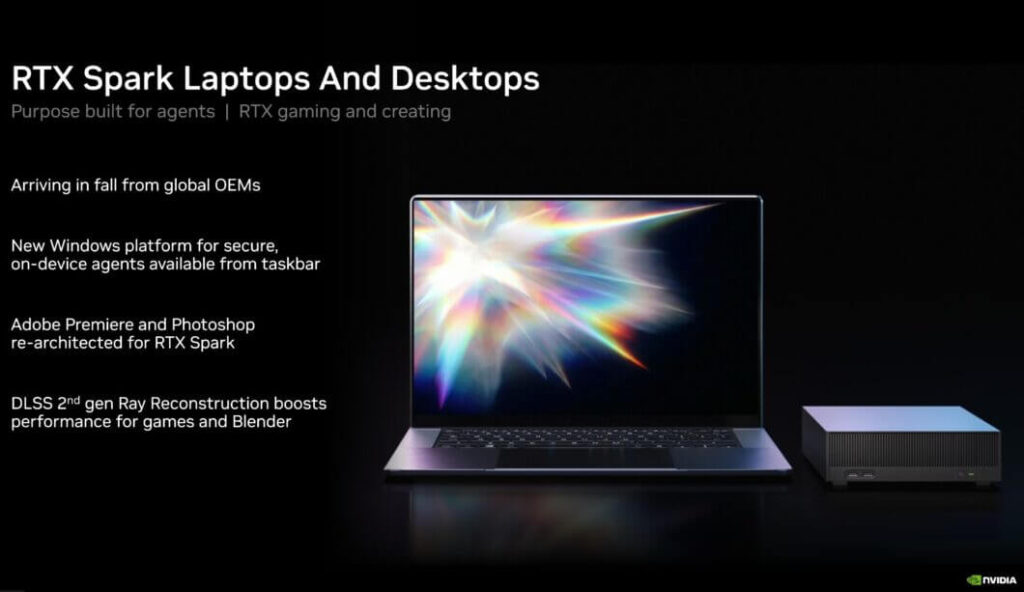 Notebooks e miniPCs equipados com Nvidia RTX Spark para inteligência artificial local