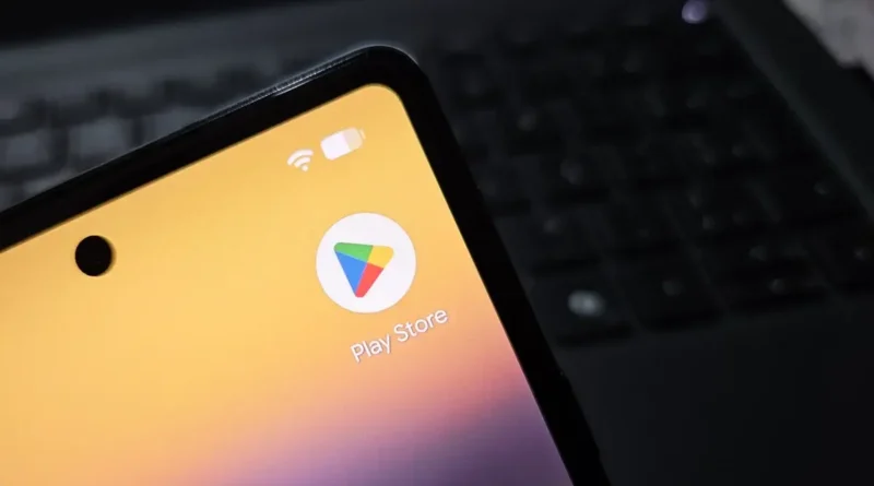 Play Store em celular Android com mudanças para lojas concorrentes nos Estados Unidos