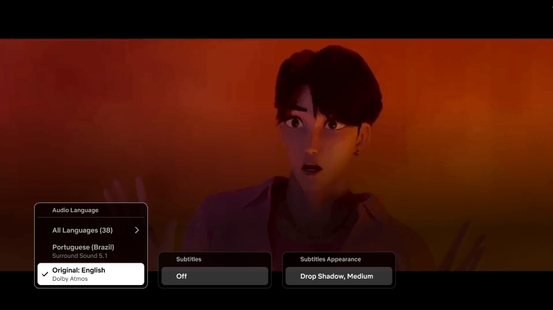 Novo player da Netflix muda controles na TV 8 Menu unificado de áudio e legendas no novo player da Netflix