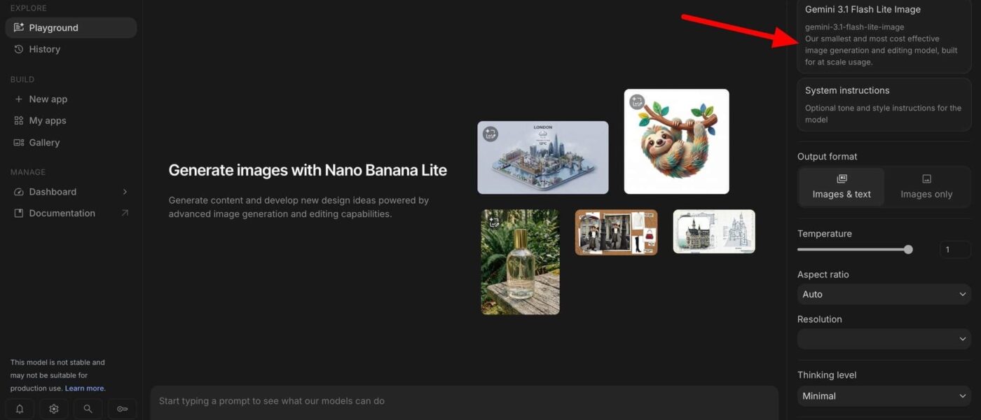 Nano Banana 2 Lite e Gemini Omni Flash no Google AI Studio