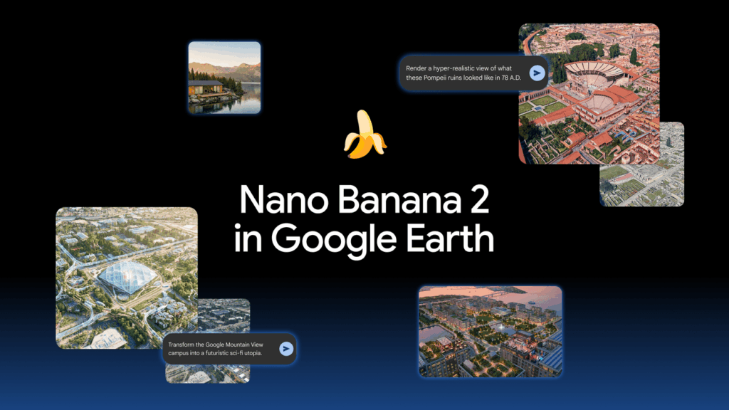 Nano Banana no Google Earth gera imagens com IA em mapas reais