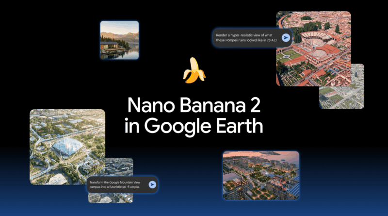 Nano Banana no Google Earth gera imagens com IA em mapas reais