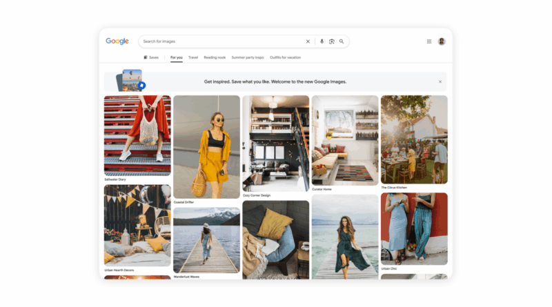Google Imagens com redesign estilo Pinterest, feed personalizado e descoberta visual