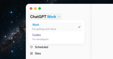 ChatGPT Trabalho no app desktop com Codex, tarefas agendadas e Sites