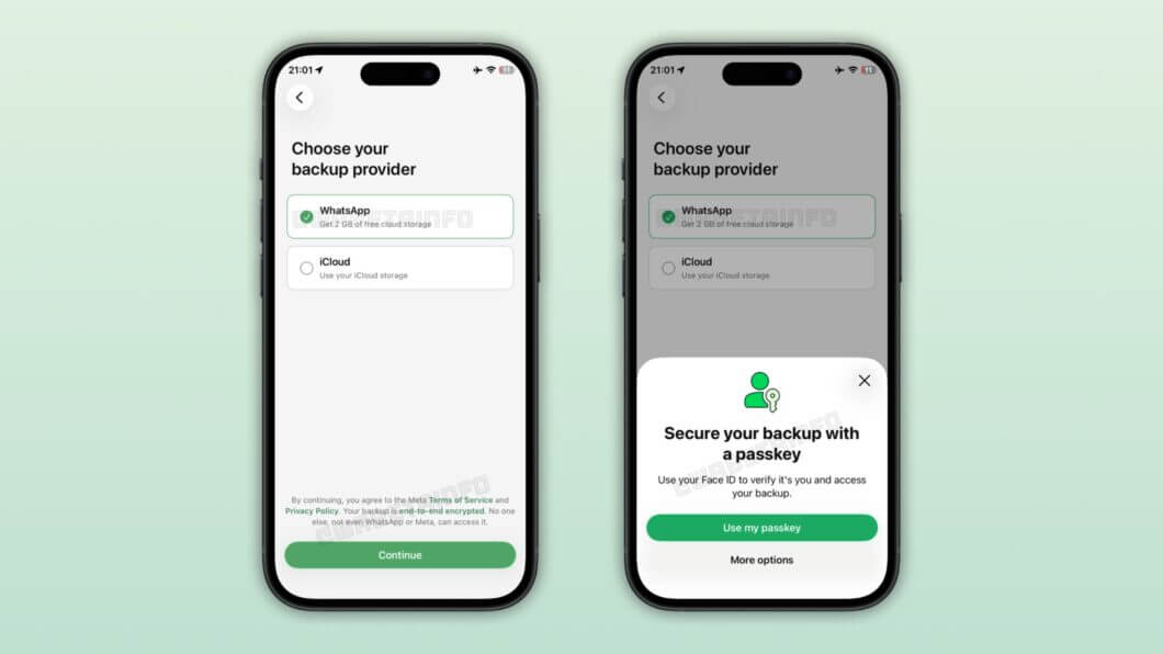 Backup próprio do WhatsApp com opção entre iCloud e nuvem do mensageiro
