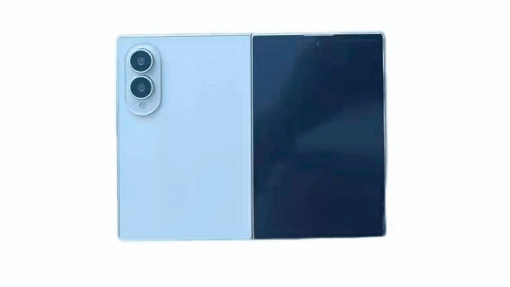 Galaxy Unpacked 2026: como assistir ao vivo 4 Suposto Galaxy Z Fold 8 Wide com tela aberta e duas câmeras traseiras