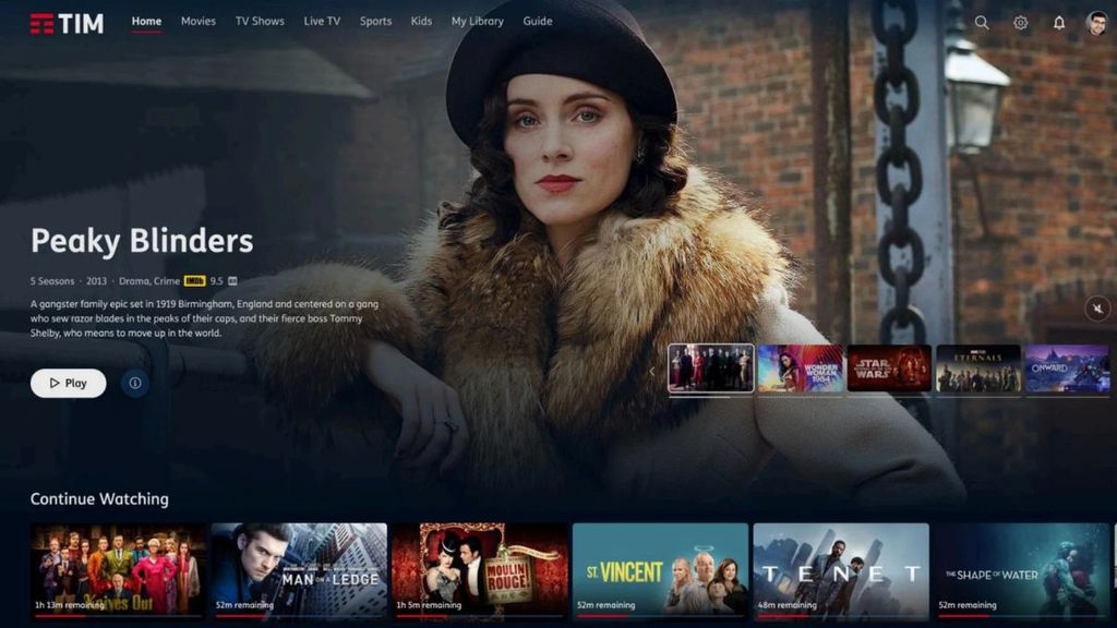 TIM Play reúne streaming da TIM, filmes e canais de TV ao vivo