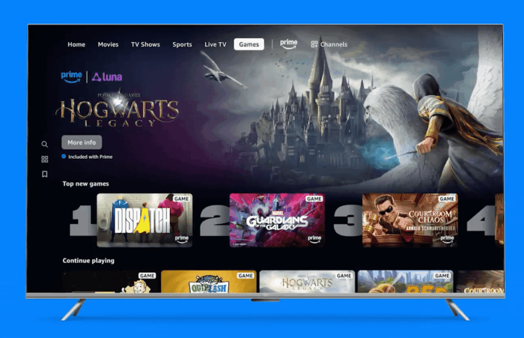 Jogos no Prime Video chegam via Luna 2 Jogos no Prime Video via Luna em Fire TV da Amazon