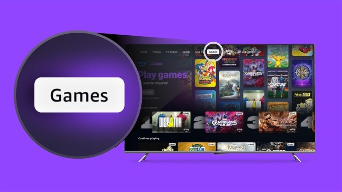 Jogos no Prime Video chegam via Luna 3 Catálogo de games do Luna integrado ao Prime Video na televisão