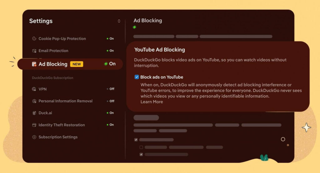 DuckDuckGo bloqueia anúncios do YouTube 3 Configurações do DuckDuckGo para ativar bloqueio de anúncios no Android