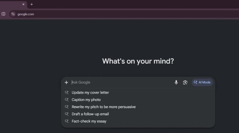 Nova página inicial do Google com IA e recursos do Gemini