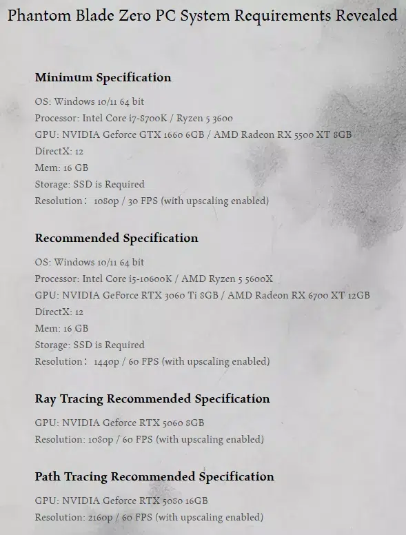 Requisitos de Phantom Blade Zero: GPUs e ray tracing 4 2026 08 13 image 37 j