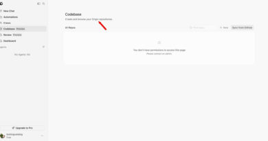 Interface do Cursor Origin para Codebase e revisão de repositórios GitHub