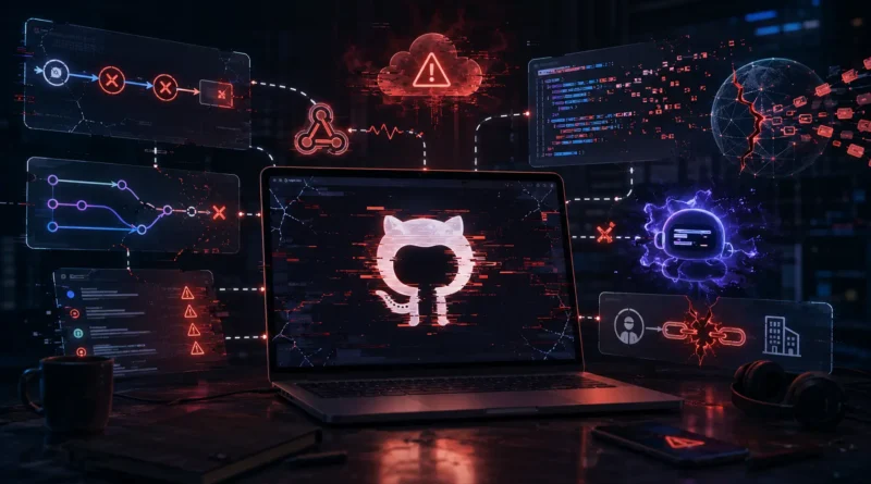 GitHub caiu hoje: instabilidade afeta Actions, APIs, Pull Requests, Copilot e downloads
