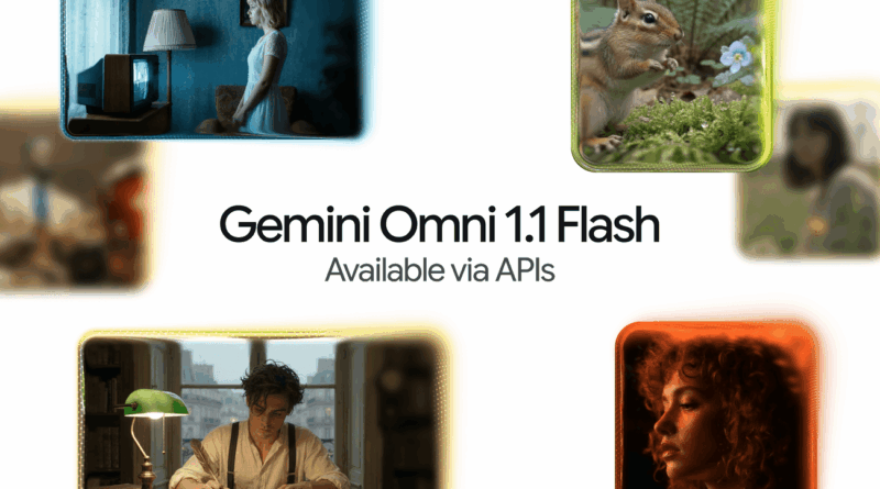 Gemini Omni 1.1 Flash para criação controlada de vídeo generativo com IA