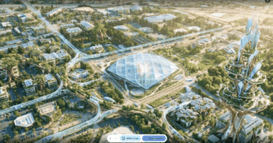 Google Earth IA com imagem gerada por inteligência artificial em mapa real