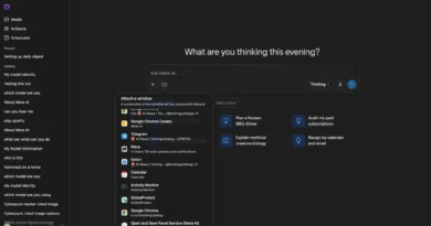 Interface do Meta AI para macOS com recursos de compartilhamento de tela