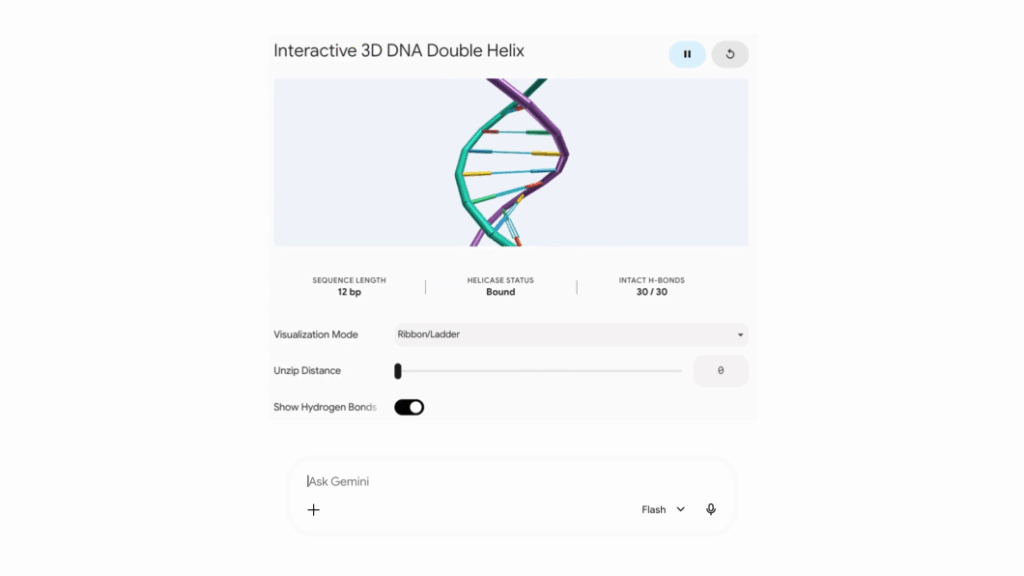 Simulação 3D no Gemini mostra recurso visual para estudantes