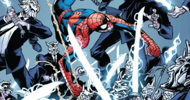 Homem-Aranha enfrentando inimigos em combate nos quadrinhos da Marvel