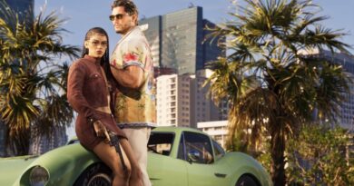 Jason e Lucia em imagem promocional de GTA 6 ambientada em Vice City