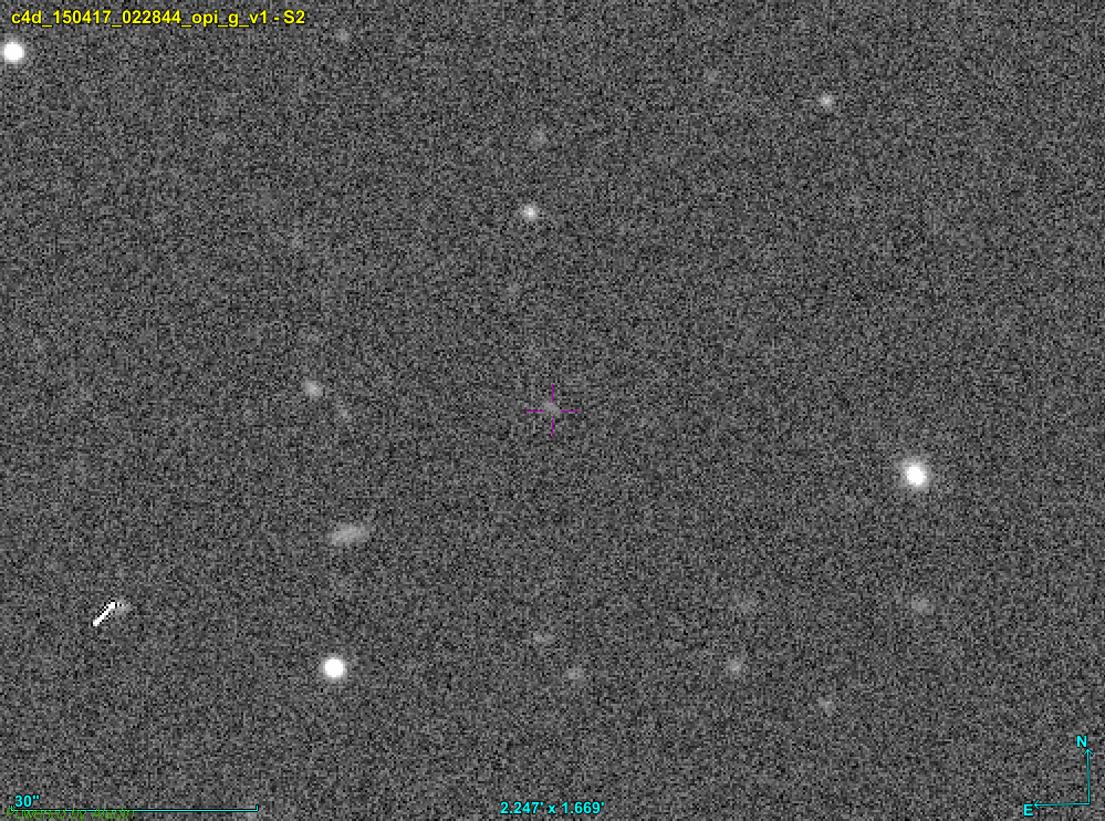 Asteroid Daianji libera Asteroid in Love grátis 5 Registro fotográfico do Asteroid Daianji feito pelo telescópio Blanco