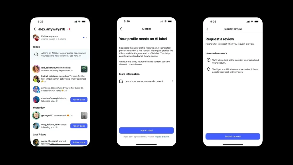 Rótulo AI info da Meta em conteúdo do Instagram