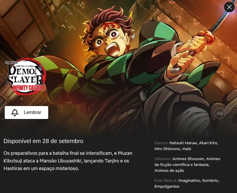 Demon Slayer Infinity Castle chega à Netflix em 2026 3 Quando estreia Demon Slayer Infinity Castle na Netflix