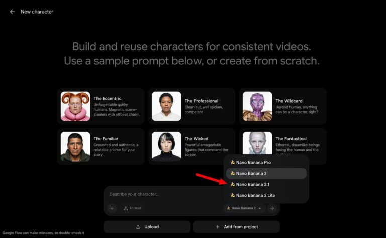 Nano Banana 2.1 surge no Google Flow 22 Tela do Google Flow citando possível atualização Nano Banana 2.1
