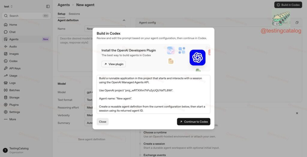 Agentes gerenciados da OpenAI no DevDay 2026 3 New agent OpenAI API 09 07 2026 02 36 PM 1