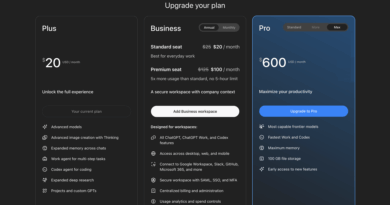 Tela do ChatGPT Pro Max com preço e recursos Fastest Work Codex