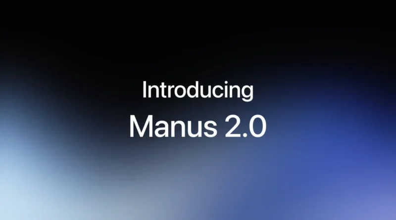 Banner do Manus 2.0 com Studio, Cloud Computer e agentes Cue