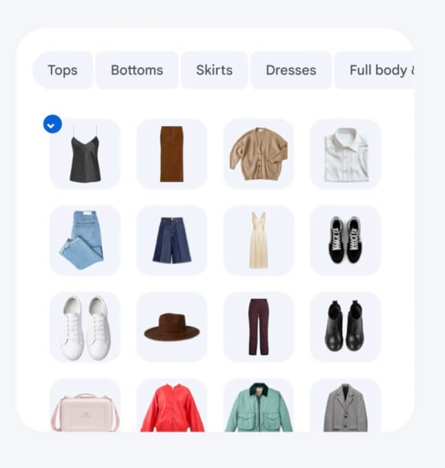 Armário virtual do Google Fotos chega ao iOS 4 Interface do armário virtual do Google Fotos para organizar roupas e looks