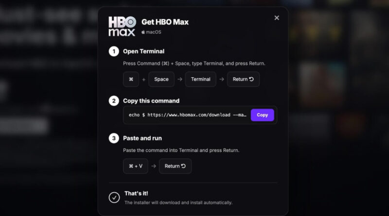 Página falsa da HBO Max usada em ataque ClickFix contra usuários