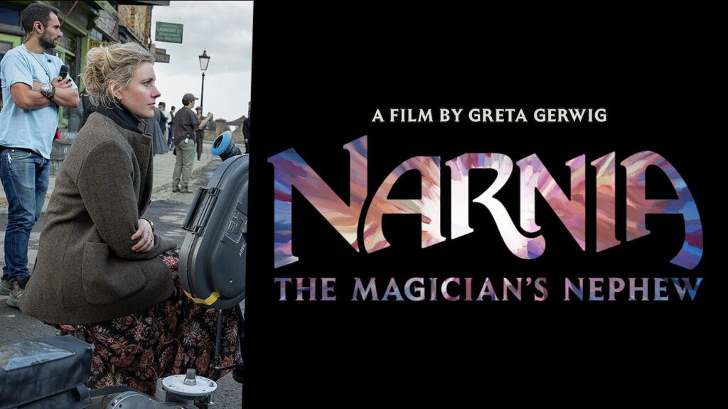 Nárnia: O Sobrinho do Mago ganha 1º bastidor 2 Greta Gerwig nos bastidores de Nárnia O Sobrinho do Mago