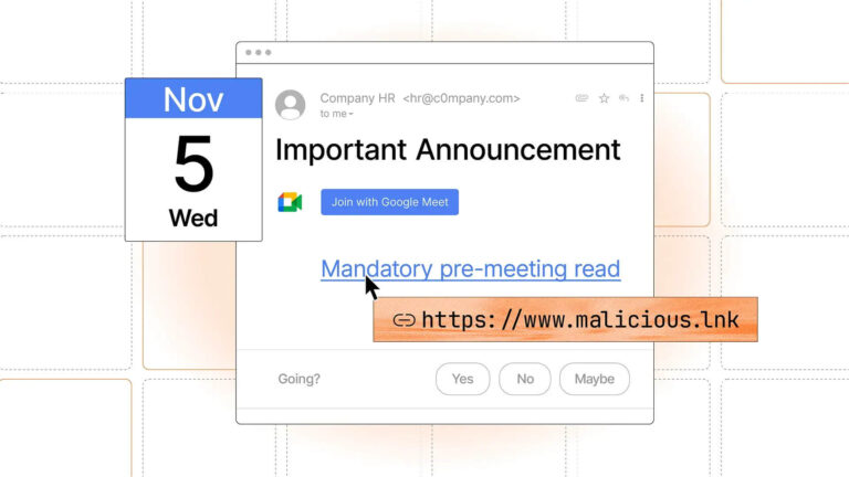 Phishing por convite de calendário explora eventos falsos e páginas de login