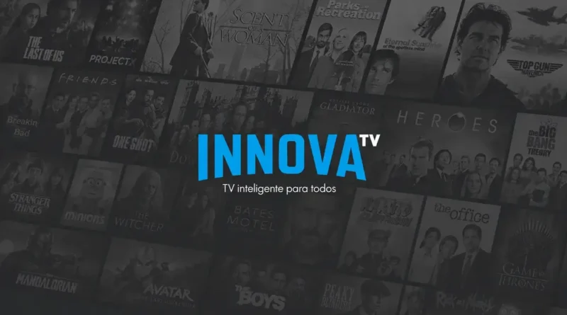 Tela da Innova TV, streaming grátis com canais ao vivo e filmes