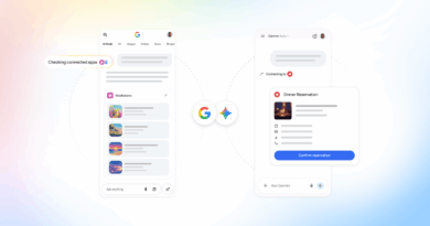 Connected Apps do Google conectando Search e Gemini para executar tarefas