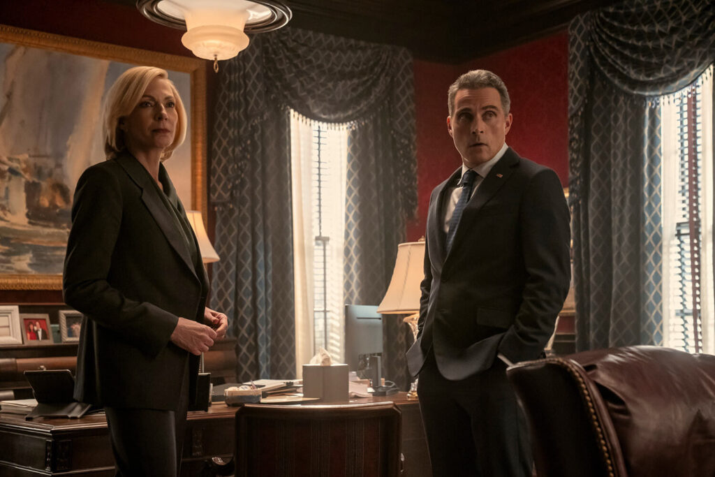 Allison Janney e Rufus Sewell em cena de The Diplomat 4