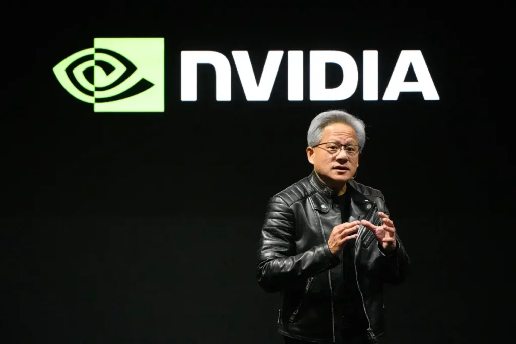 Jensen Huang, da Nvidia, em contexto de modelos abertos e inteligência artificial