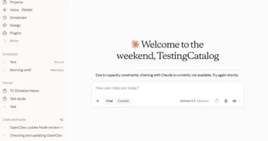 Anthropic: Captura do Claude com item Voice Preview na navegação web